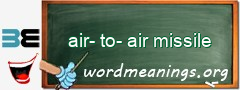 WordMeaning blackboard for air-to-air missile